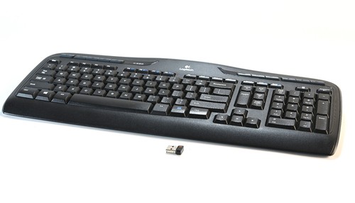 Logitech K330 Y-R0009 Wireless Full Size Keyboard With USB Dongle Black - Picture 2 of 8