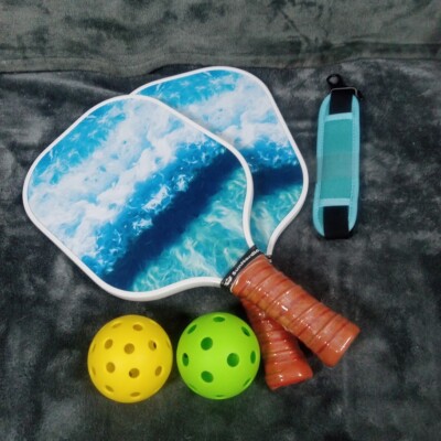 SunNordic Pickleball Paddles, USAPA Approved Carbon Fibre Surface Pickleball Set