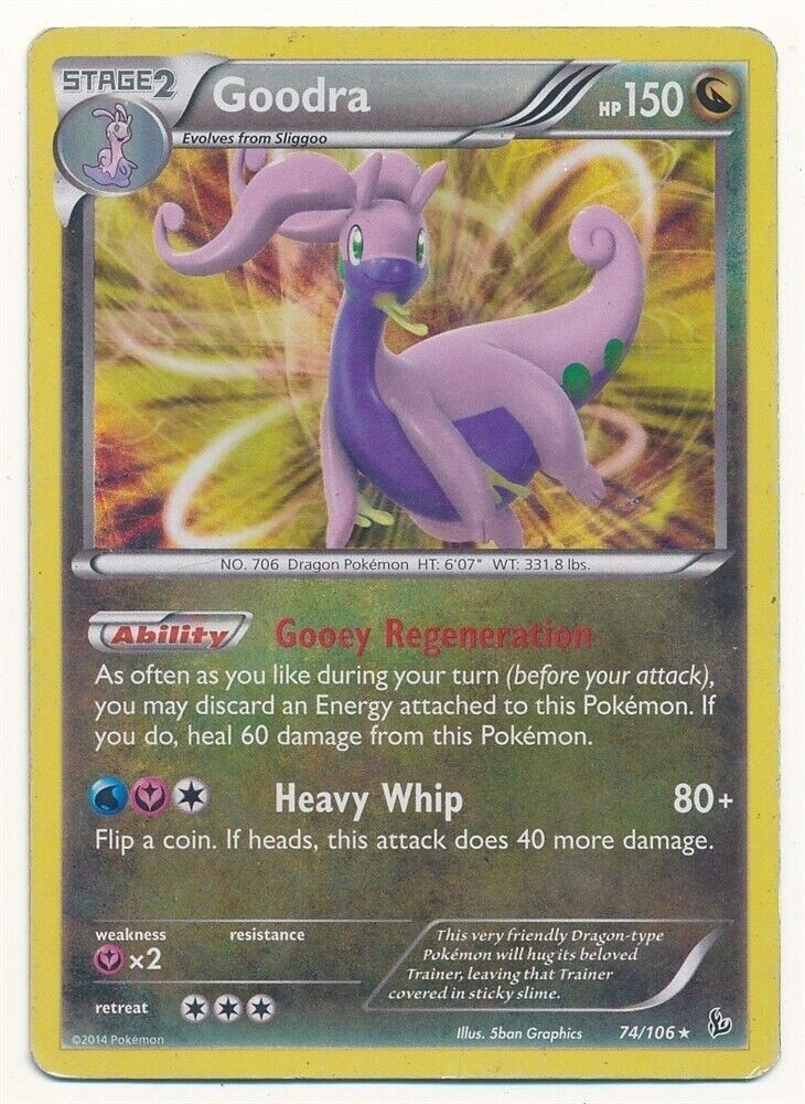 GOODRA 74/106 POKEMON CARD TCG FLASHFIRE HOLO RARE VG