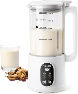 8 in 1 Automatic Nut Milk Maker, Almond Milk Maker,40Oz （1200Ml）Automatic Soy Mi