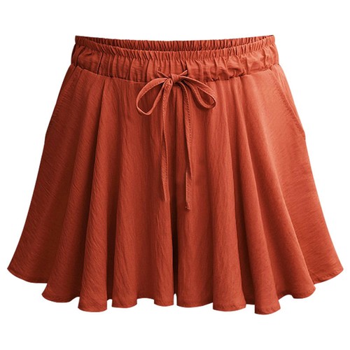 Womens Summer Cotton Linen Elastic Waist Pants Ladies Casual Baggy Pocket Shorts - Picture 15 of 15