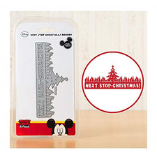 Disney Mickey Mouse Metal Cutting Die NEXT STOP CHRISTMAS BORDER