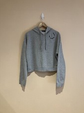 Nobodys Child Womens Grey Cropped Hoodie Size Large Uk 12