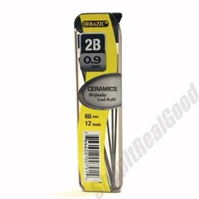 12 ct 0.9 mm 2B Lead Refills Mechanical Pencil BAZIC Spare Leads +Dispenser Tube