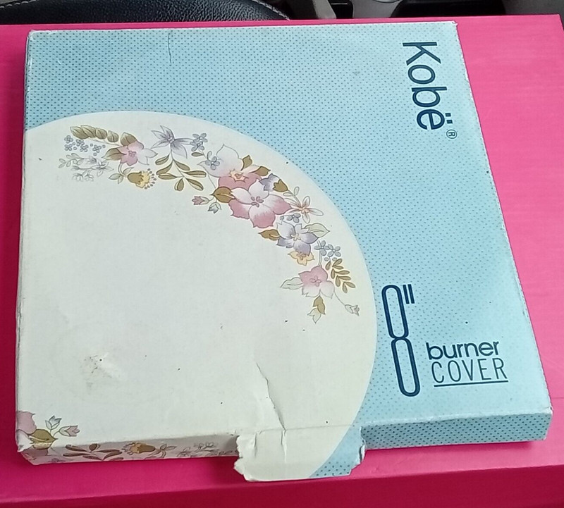JC Penney Kobe Courtney Floral Stovetop 8 Inch Porcelain Burner Cover.