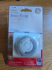 GE Indoor Basic Timer 24 Hour Plug In Programmable Dial White 15431