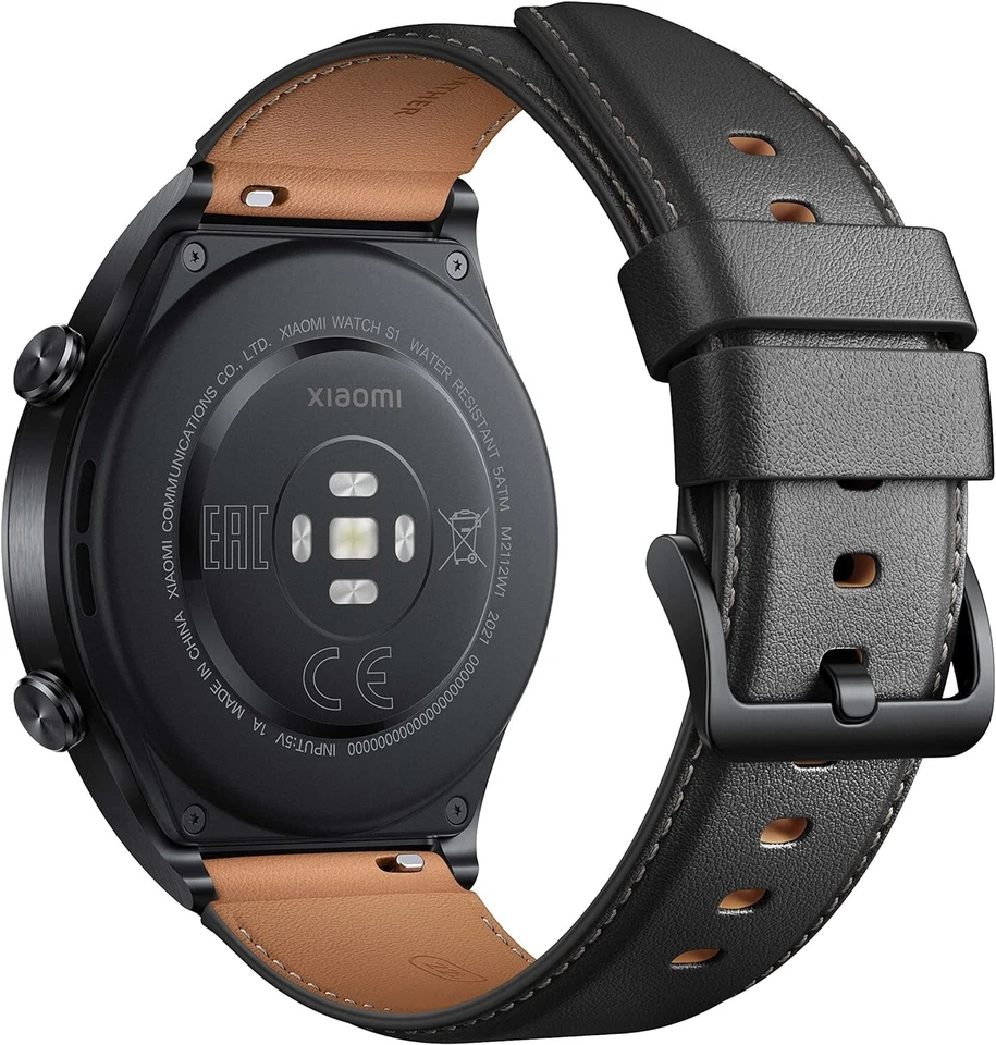Xiaomi Watch S1 ~ Black Leather Strap - Image 3 of 4