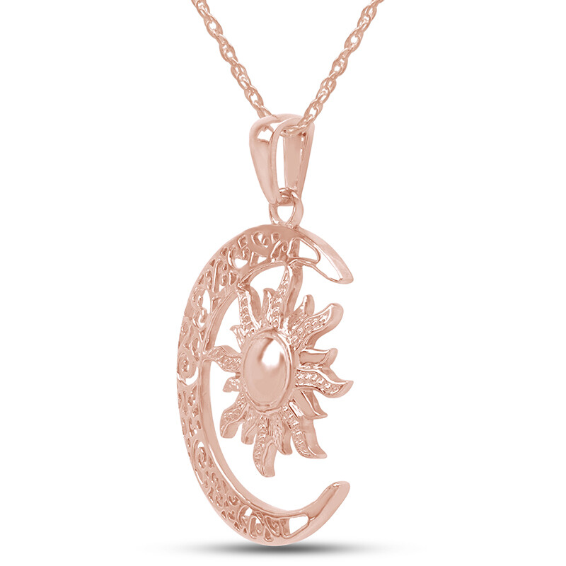 Celtic Crescent Moon & Sun Pendant Necklace Sterling Silver 925 | eBay