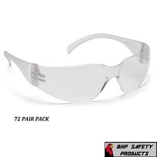 72 PAIR PYRAMEX INTRUDER SAFETY GLASSES CLEAR LENS WORK RANGE EYEWEAR S4110S