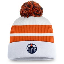 EDMONTON OILERS REVERSE RETRO FANATICS POM KNIT HAT
