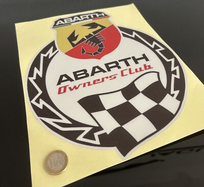 250mm Abarth 500 Club 595 Tributo 25cm Emblem Logo Schriftzug Aufkleber
