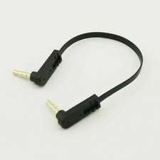 Audio 3.5mm 4-Pole Angle Male to 4-Pole Angle Male Stereo Headphone Flat Cable