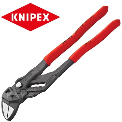 Knipex Zangenschlüssel 250 mm 10 Zoll Druckknopf verstellbarer Schraubenschlüssel PVC-Griffe 8601250