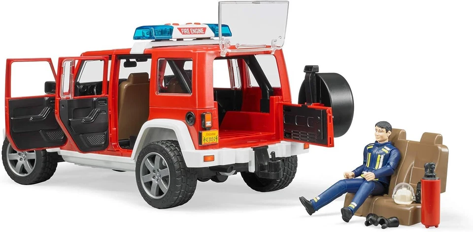Bruder 02528 Jeep Rubicon Fire Rescue W Fireman - Image 3 of 4