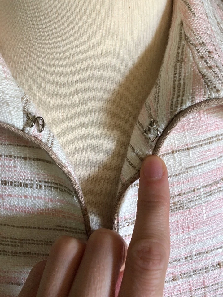 Alex Marie Women Blazer Sz 8 White/pink/gray 3/4 Sleeves - Image 2 of 4