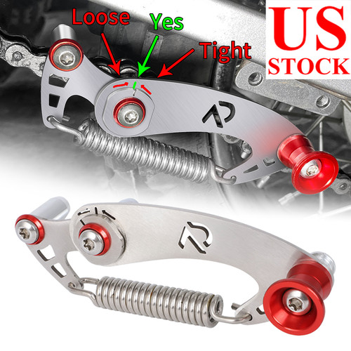 Universal Motorcycle Chain Slack Adjuster Tool Lack Setter Tool Chain