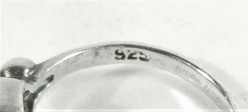 Unsigned - Hand Made Sterling Silver Mother-Of-Pearl Band Ring Size 8 - VINTAGE - Picture 7 of 7