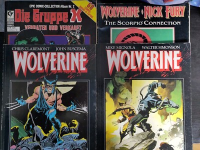 4 MARVEL ALBEN WOLVERINE MIGNOLA PATCH FEEST GRUPPE X CONDOR US SCORPIO FURY