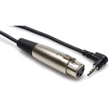Hosa XVM-115F Camcorder Microphone Cable, XLR3F to Right-angle 3.5 mm TRS, 15 ft