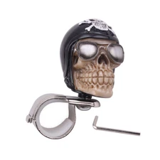 Black Skull Head Car Steering Wheel Spinner Suicide Knob Handle Auto/Truck