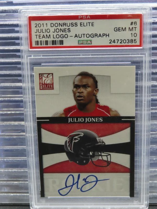 Julio Jones Donruss Elite Team Logo #6 Autograph