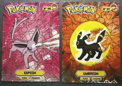 ESPEON X UMBREON - POKEMON JOHTO CARDS TOP POKEDEX CCG FOIL