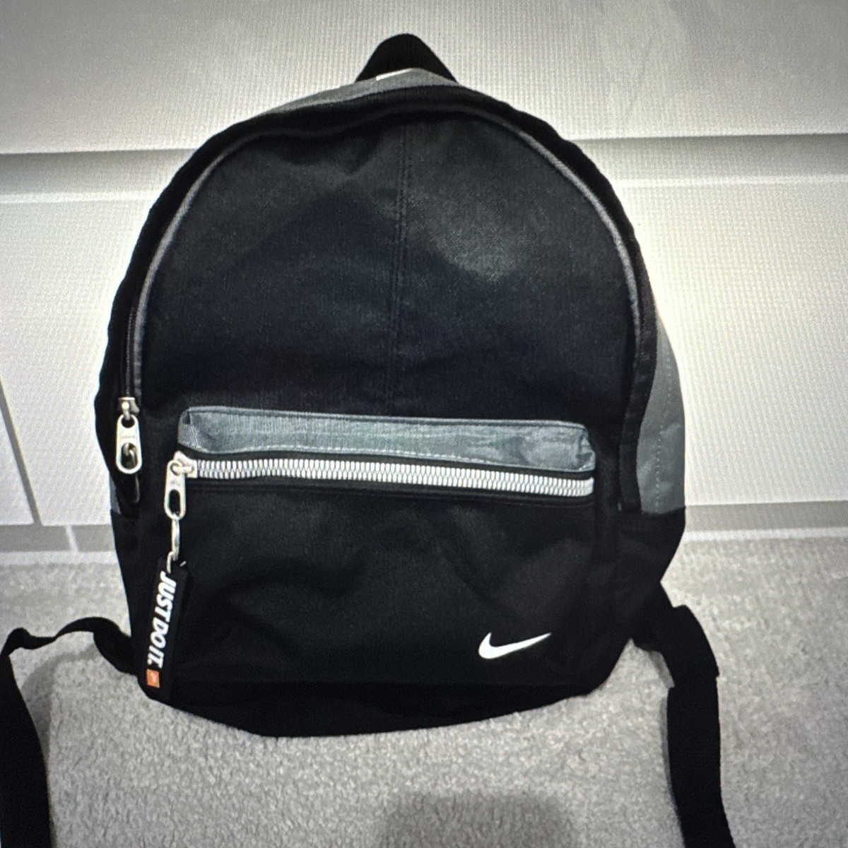 black nike just do it backpack
