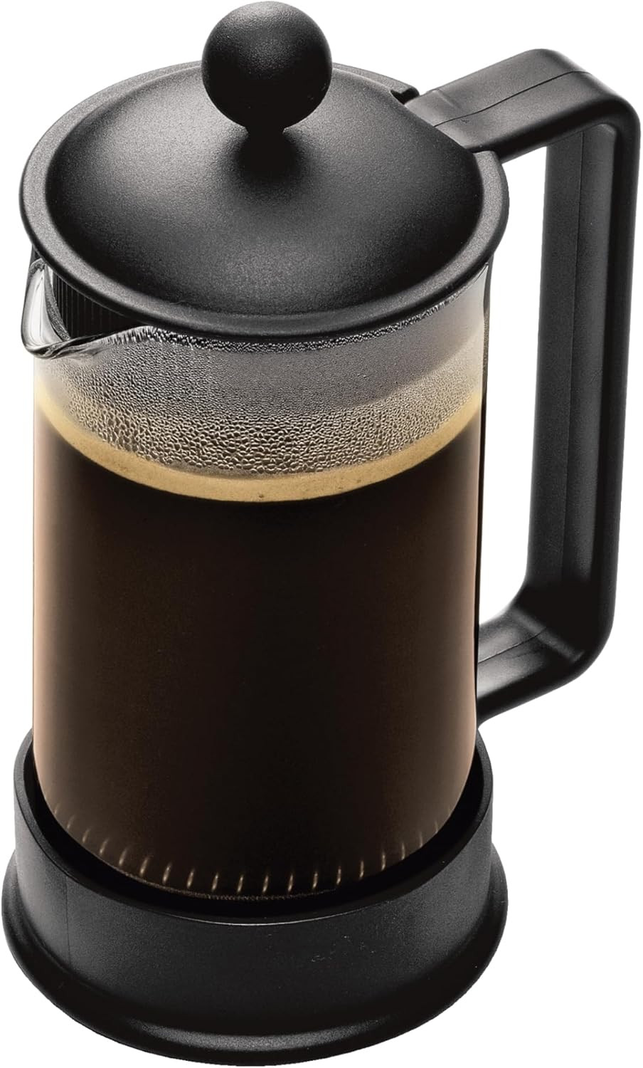 12Oz Brazil French Press Coffee Maker, High-Heat Borosilicate Glass, Black - Mad