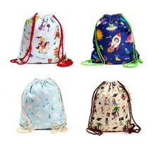 Children's Canvas Drawstring Bag - 4 Designs