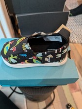Toms Alpatgata Black Glow In The Dark Bugs Children's Shoe Size 3k Uk