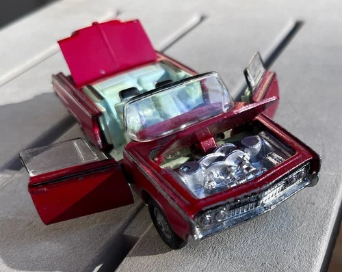 Vintage Corgi 246 Red Chrysler Imperial Convertible w/ Golf Bag