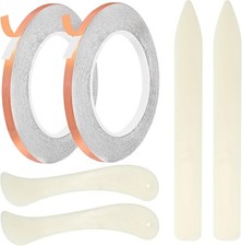 7/32" Copper Back Copper Foil Tape for Stained Glass and Crafts, 2 Rolls 36 Yard