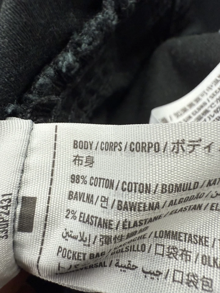 Hollister  Double Knee Pants Men's 34x30 Fits 36x28 Black Carpenter Baggy Y2K - Image 4 of 4