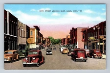 Niles MI-Michigan, Main Street Looking East, Vintage Postcard