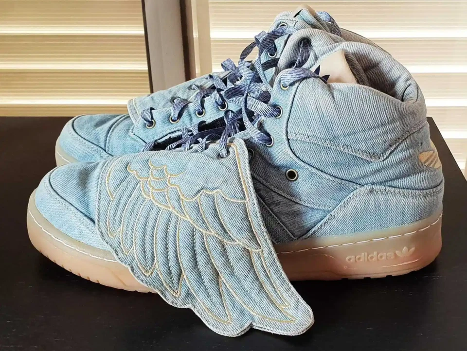 Adidas Jeremy Scott Wings Denim size 44 2/3 - Photo 3/4
