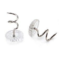 200 pcs Transparent Plastic Head Screw Nail for Upholstery Small,