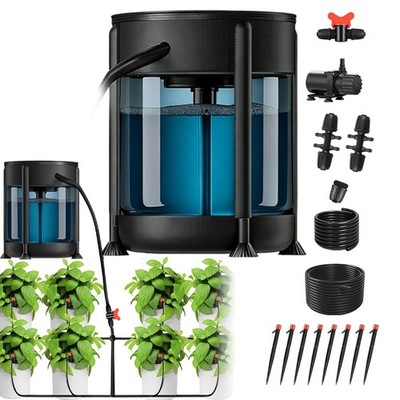 Automatisches Bewässerungssystem 50L Tank 25W für Garten Balkon Gewächshaus