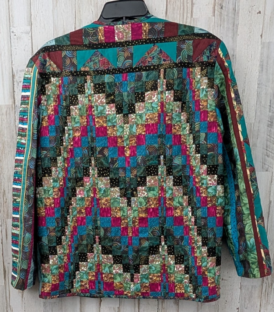 Vintage Quilted Patchwork Handmade Jacket Womans … - image 2