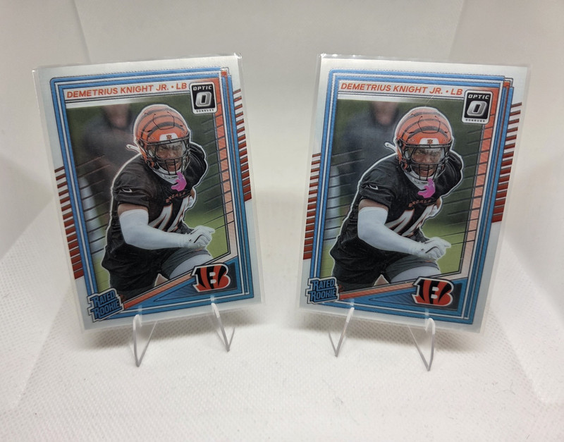 Panini Donruss Optic Demetrius Knight Jr. Bengals Rookie #296 2 Card Lot 2025