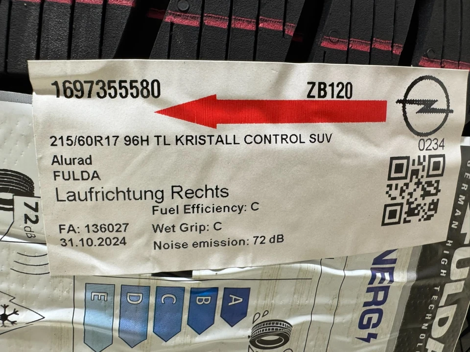 Winterkomplettrad-Satz Opel Frontera C 215-60R17 Fulda Winterräder - Bild 2 von 4