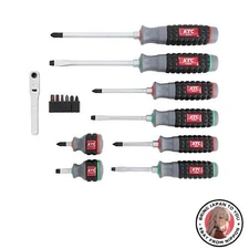 New KTC Resin Handle Driver + Plate Ratchet Interchangeable Driver Set TPMD18EM