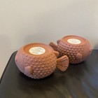 Bath Body Set Of Vintage Terracotta Pufferfish Planter Coastal Beach Boho Decor — photo 3