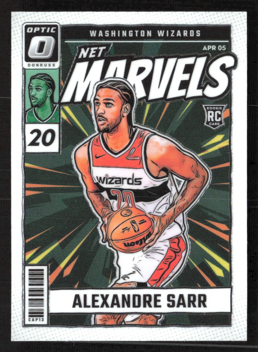 2024-25 Donruss Optic Alexandre Sarr #7 Net Marvels RC Washington Wizards