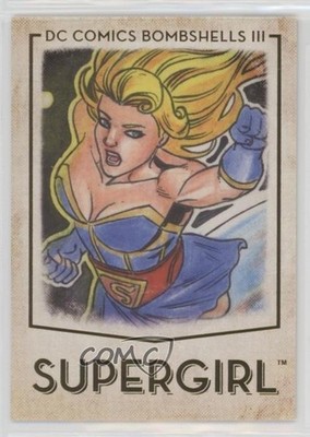 2019 Cryptozoic DC Bombshells Series III Gold Deco Foil Supergirl #31 d8k