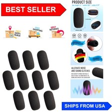 10-Pack Foam Mic Covers - Reduce Noise Enhance Recording Quality