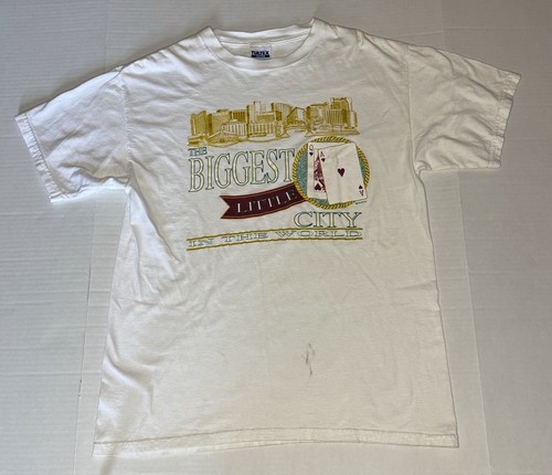 VINTAGE TULTEX “THE BIGGEST LITTLE CITY IN THE WORLD” RENO WHITE T-SHIRT