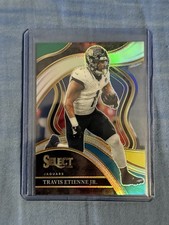 2023 Panini Select - Club Level Travis Etienne #216 Green & Yellow Prizm Die-Cut