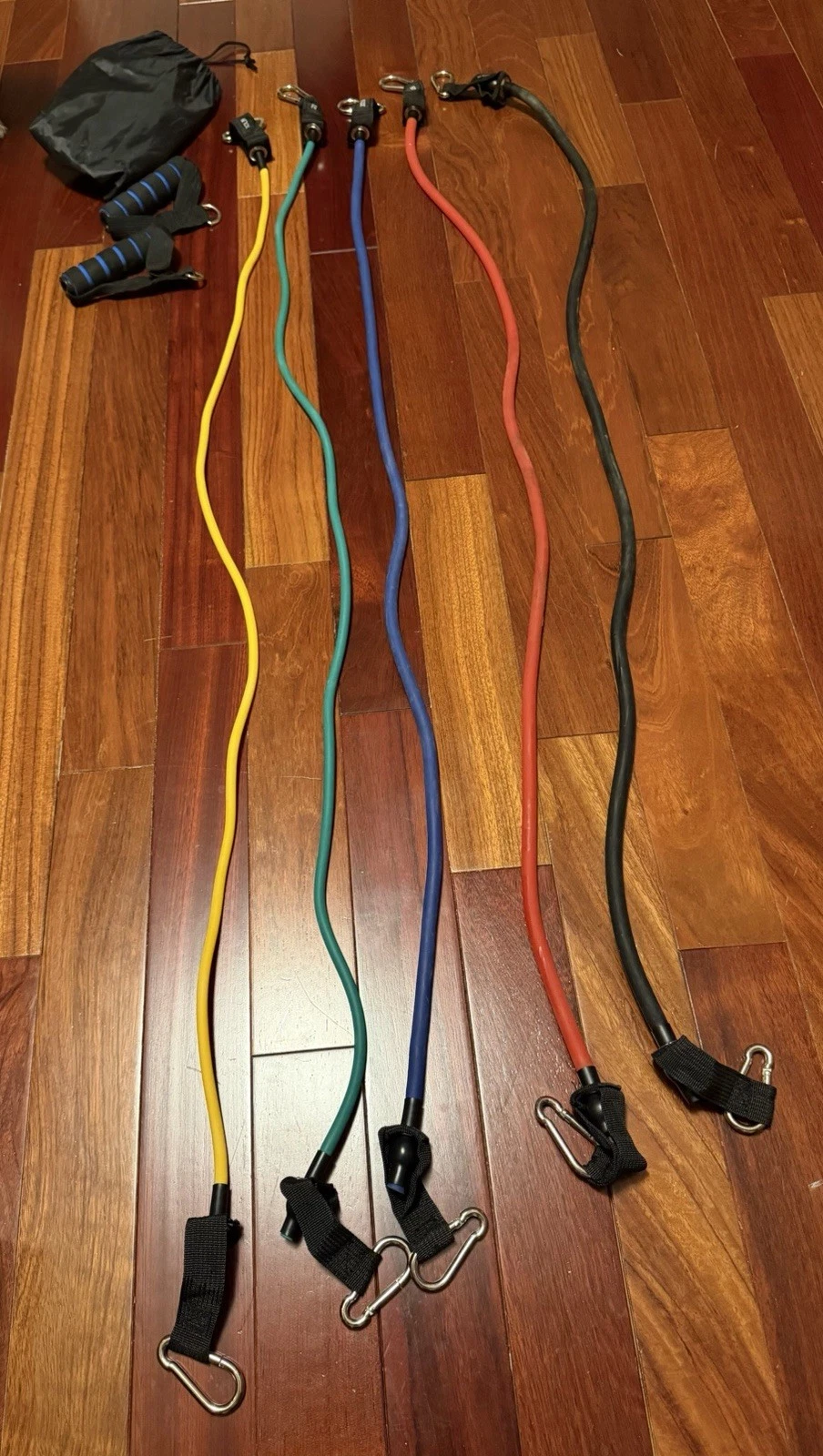 Exercise Bands with Handle and Carry Bag Resistance Bands Set