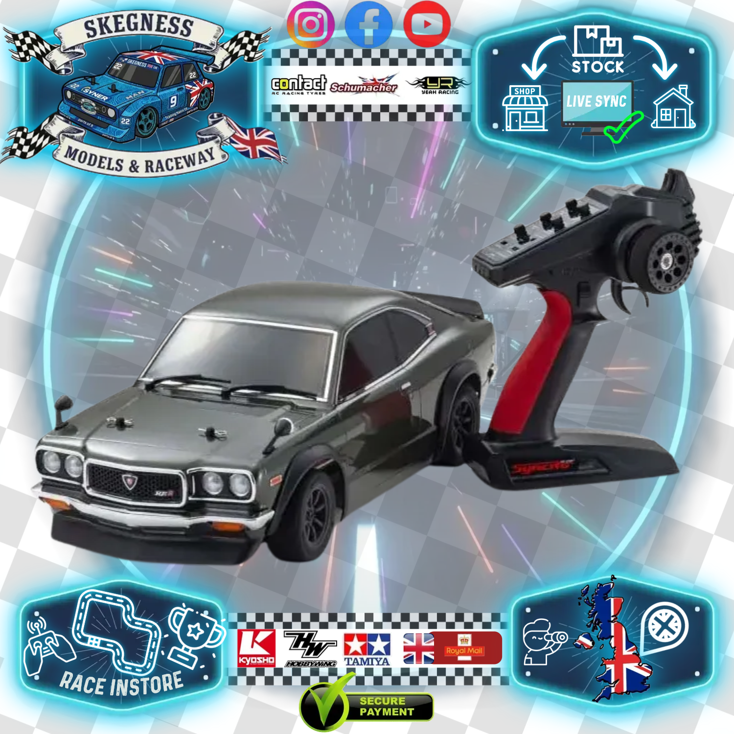 Kyosho - Fazer FZ02 Mazda Savanna RX-3 1972 Tuned Ver. 1:10 (Brushed) RTR Readys