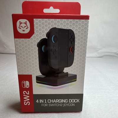 Nintendo Switch 2 Joy-Con 4-in-1 Charging Dock RGB LED Charger Station Tested